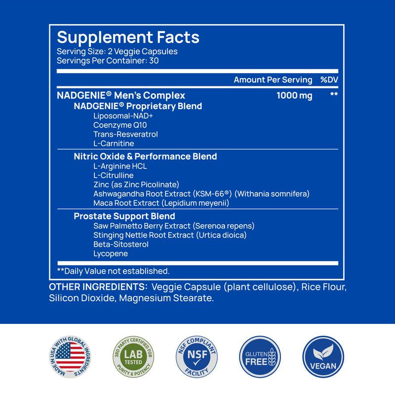 Selerb NAD+ Supplement for Men + Magnesium Complex Bundle – Liposomal NAD+, Coq10, Ashwagandha & Multi-Magnesium with B6, D3, Zinc – Energy, Circulation, Sleep & Muscle Support