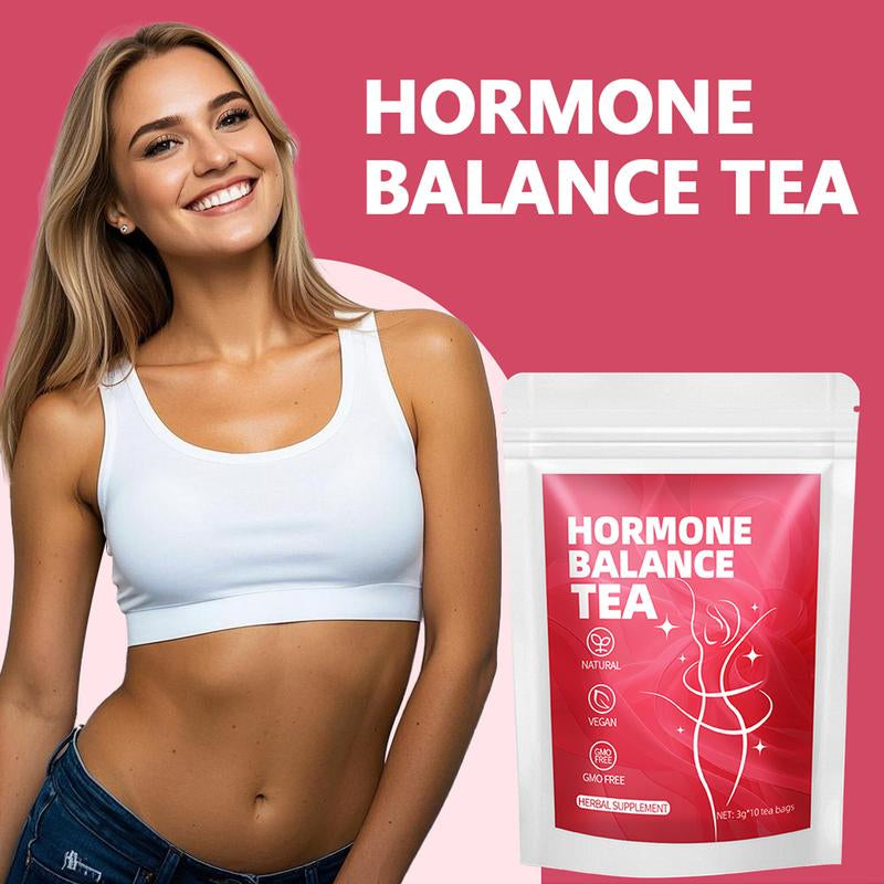 Hormonal Wellness Support Herbal Tea - 10 Packs (3G Each) | All-Natural Blend with Raspberries, Nettle Leaves & Peppermint Beverage Caffeine-Free Drink