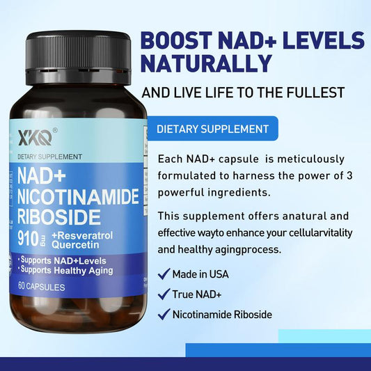 XKQ NAD+ Nicotinamide Riboside Supplement - Support NAD+ Levels & Healthy Aging
