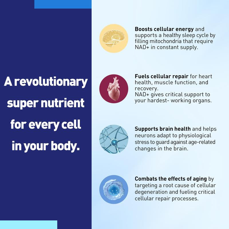 XKQ NAD+ Nicotinamide Riboside Supplement - Support NAD+ Levels & Healthy Aging