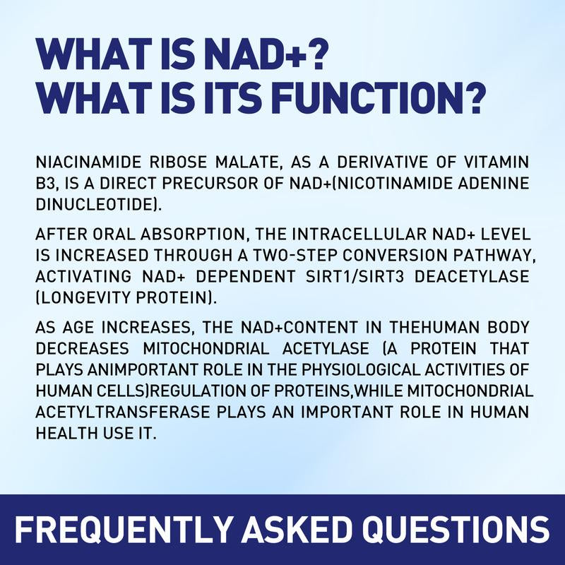 XKQ NAD+ Nicotinamide Riboside Supplement - Support NAD+ Levels & Healthy Aging