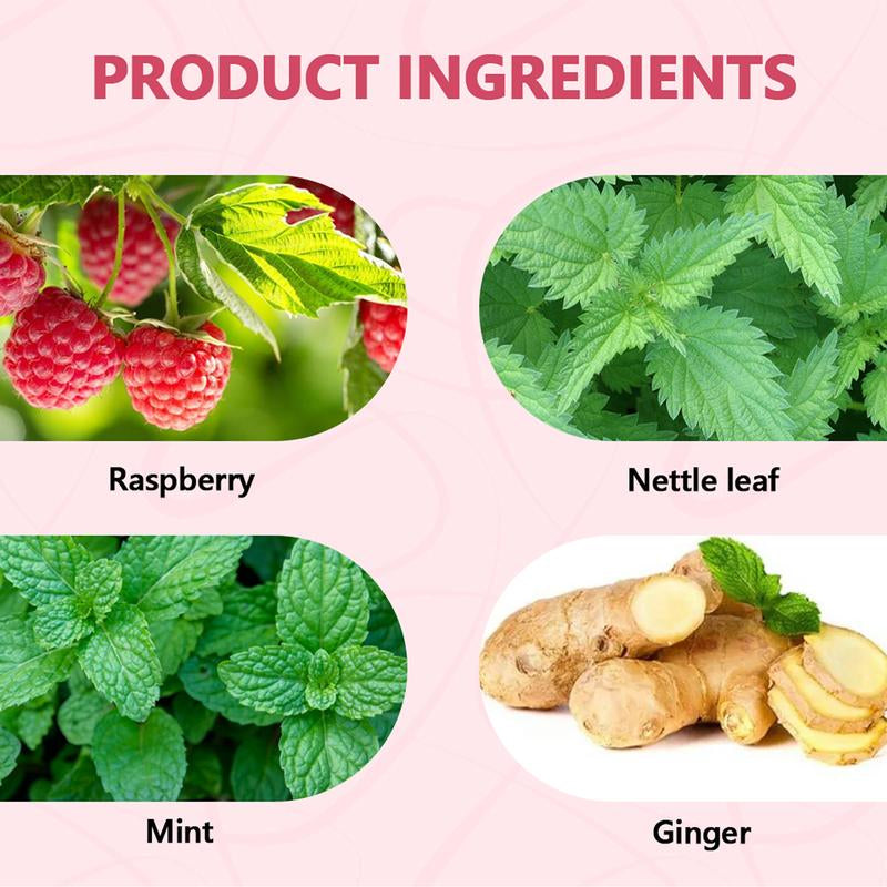 Hormonal Wellness Support Herbal Tea - 10 Packs (3G Each) | All-Natural Blend with Raspberries, Nettle Leaves & Peppermint Beverage Caffeine-Free Drink