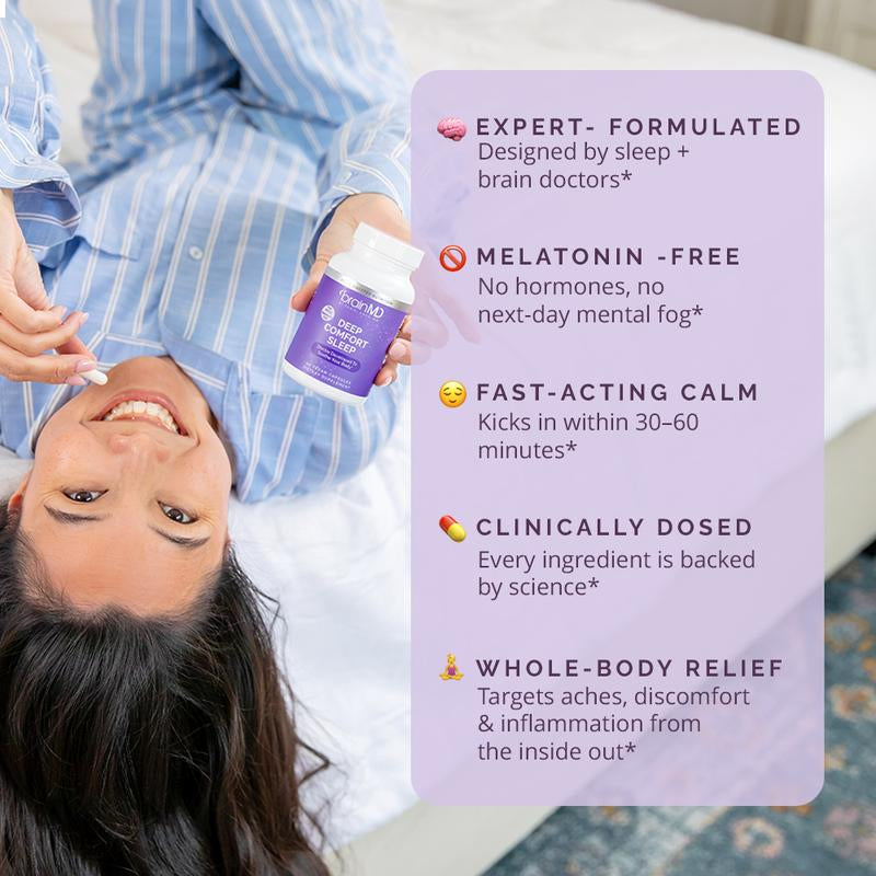 Brainmd - Deep Comfort Sleep | Doctor Developed to Soothe Your Body - 90 Vegan Capsules
