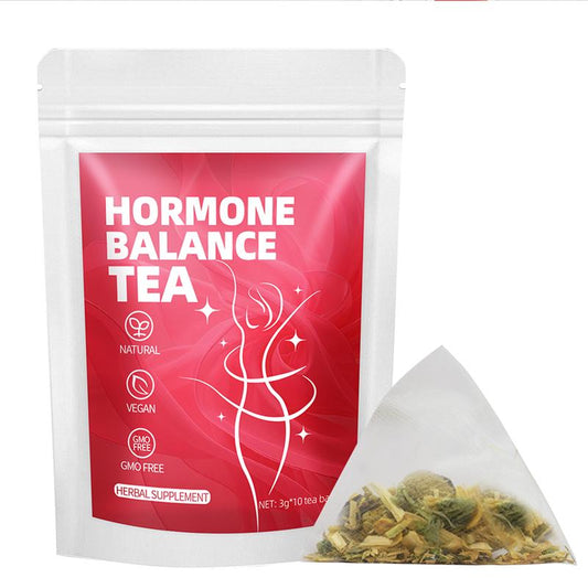 Hormonal Wellness Support Herbal Tea - 10 Packs (3G Each) | All-Natural Blend with Raspberries, Nettle Leaves & Peppermint Beverage Caffeine-Free Drink