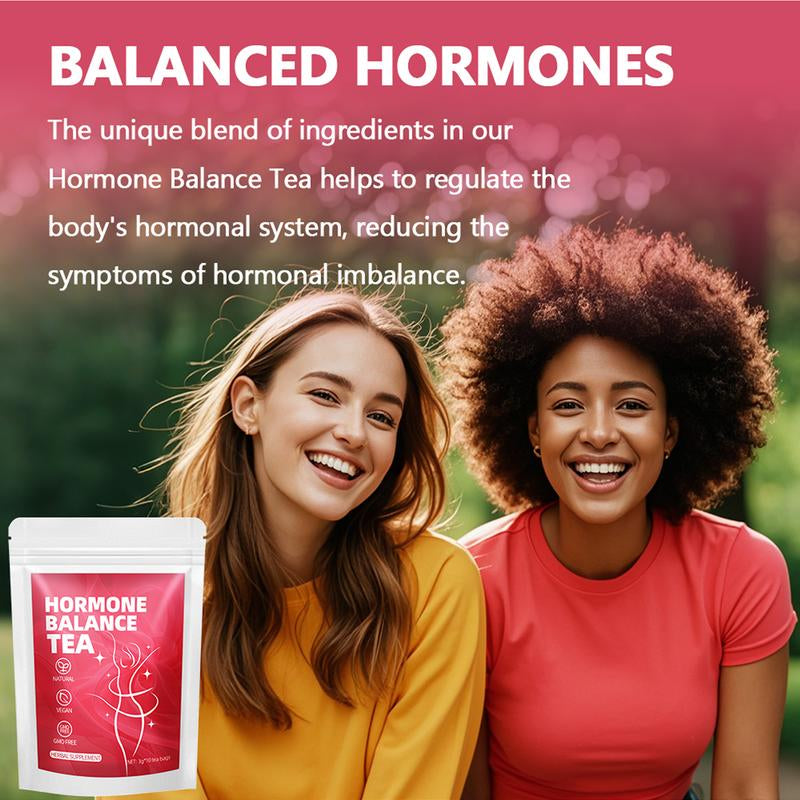 Hormonal Wellness Support Herbal Tea - 10 Packs (3G Each) | All-Natural Blend with Raspberries, Nettle Leaves & Peppermint Beverage Caffeine-Free Drink